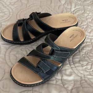 Clarks Merliah Karli Black Strap slip one